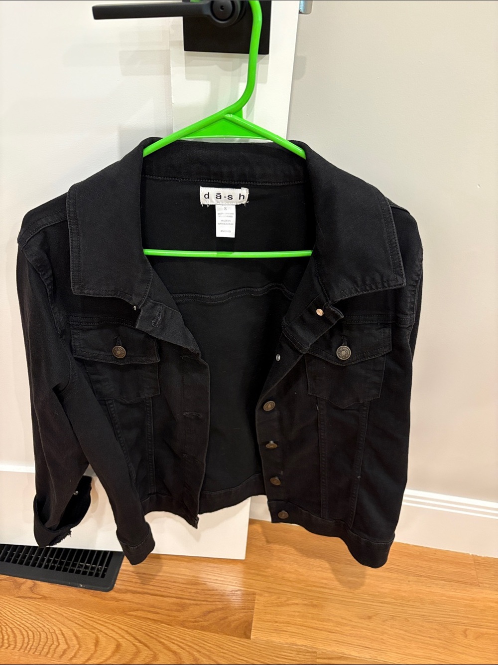 Black Denim Jacket - Women's Classic Trucker Style